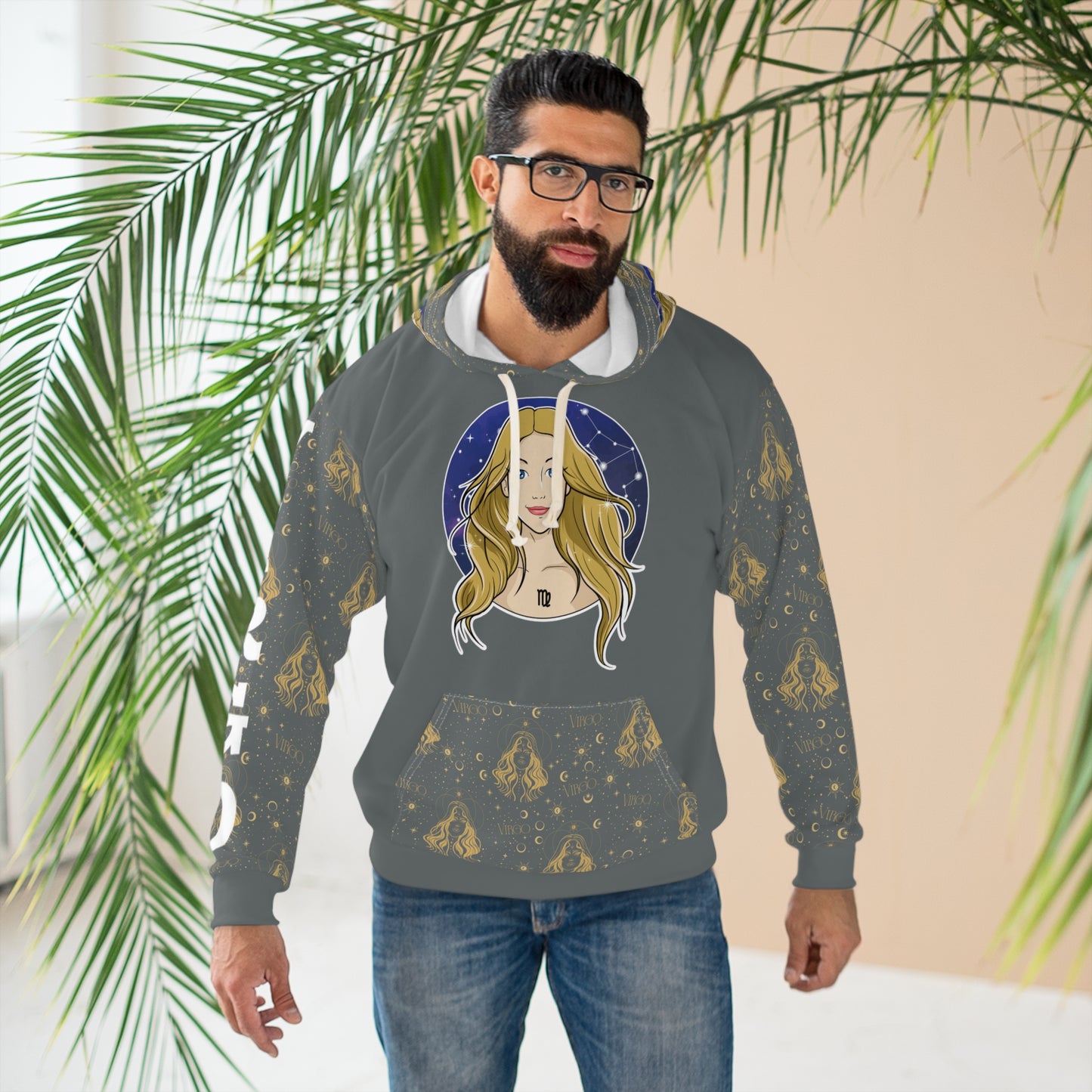 Virgo Unisex Pullover Hoodie (Dark Grey)