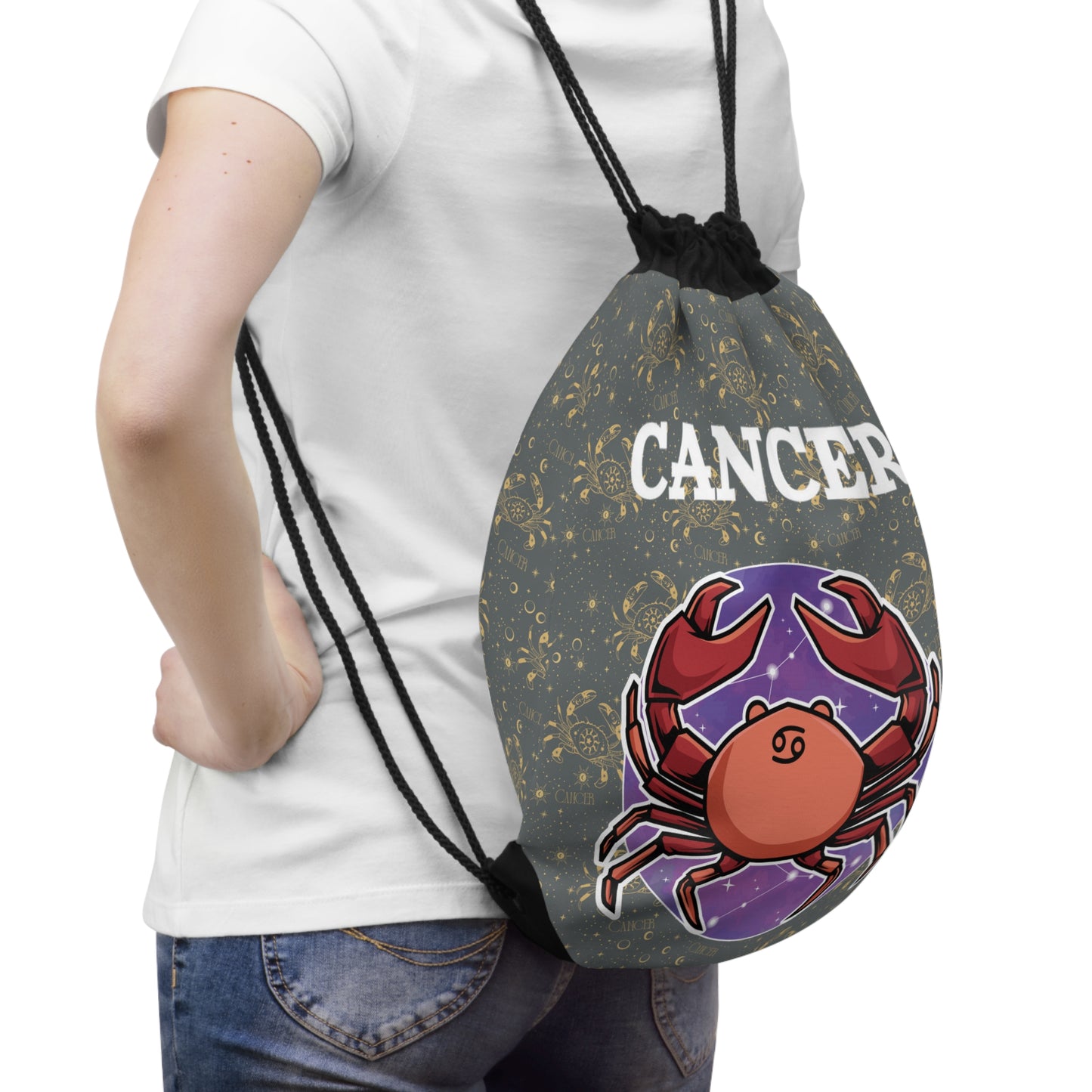 Cancer Drawstring Bag (Dark Grey)