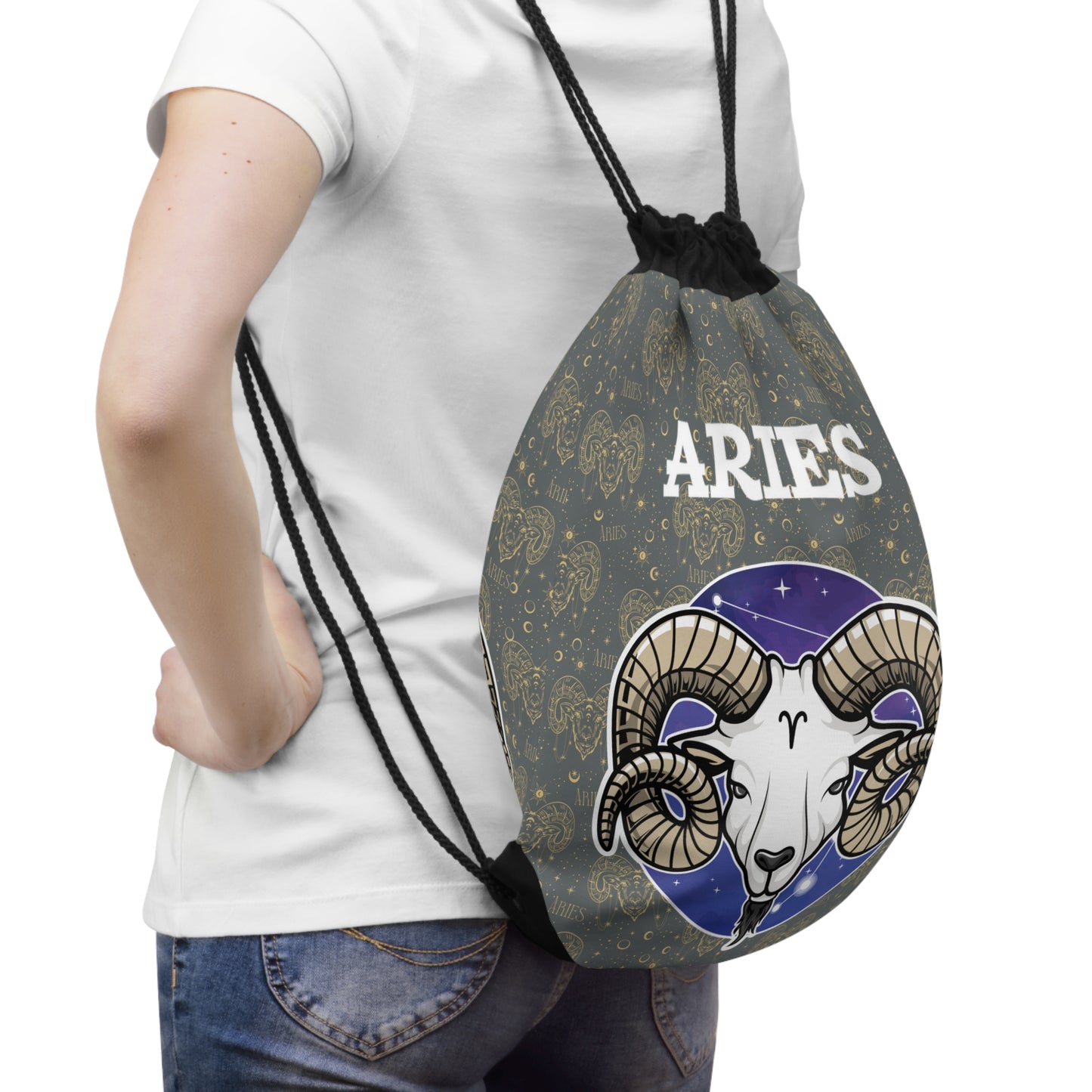 Aries Drawstring Bag (Dark Grey)