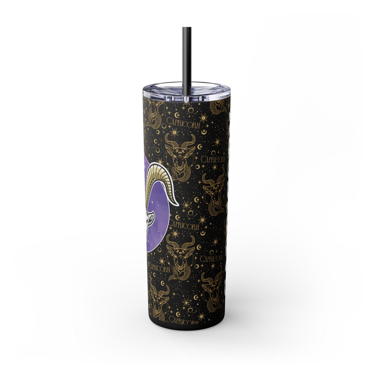 Capricorn Skinny Tumbler with Straw, 20oz