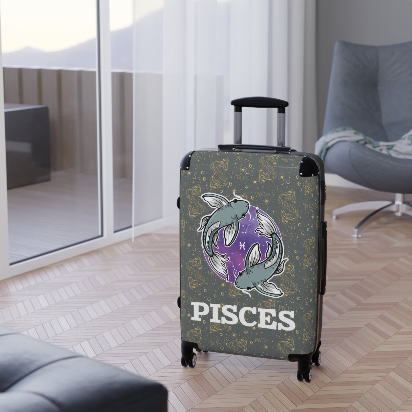 Pisces Suitcases (Dark Grey)