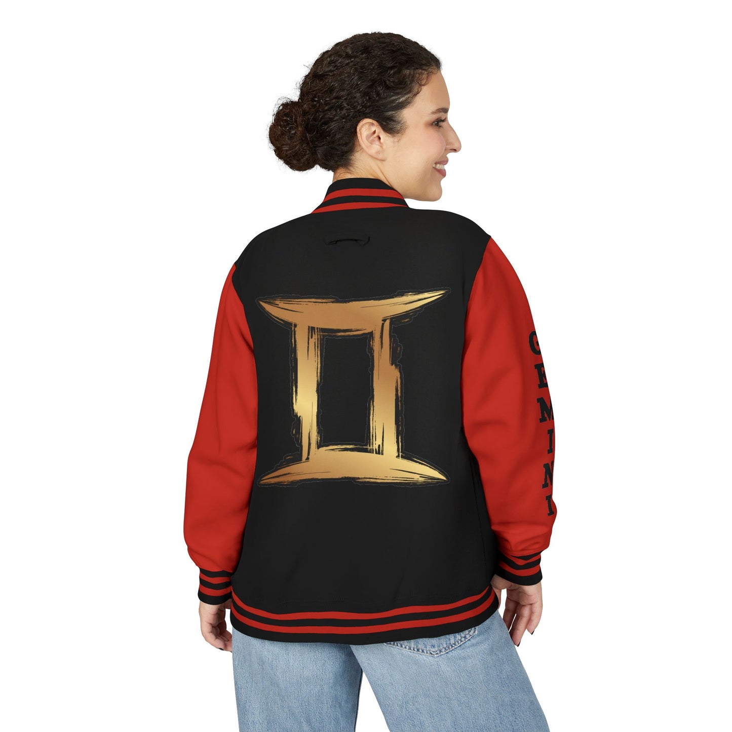 Gemini Heavyweight Letterman Jacket for Astrology Lovers, Perfect for Birthdays, Spiritual Gifts, Casual Wear, Zodiac Theme