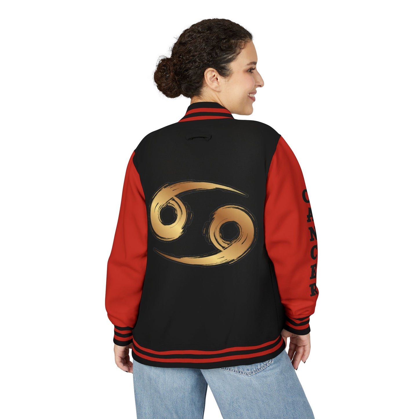 Cancer Zodiac Unisex Heavyweight Letterman Jacket, Astrology Gift, Sports Jacket, Personalized Gift, Birthday Gift, Astrology Apparel