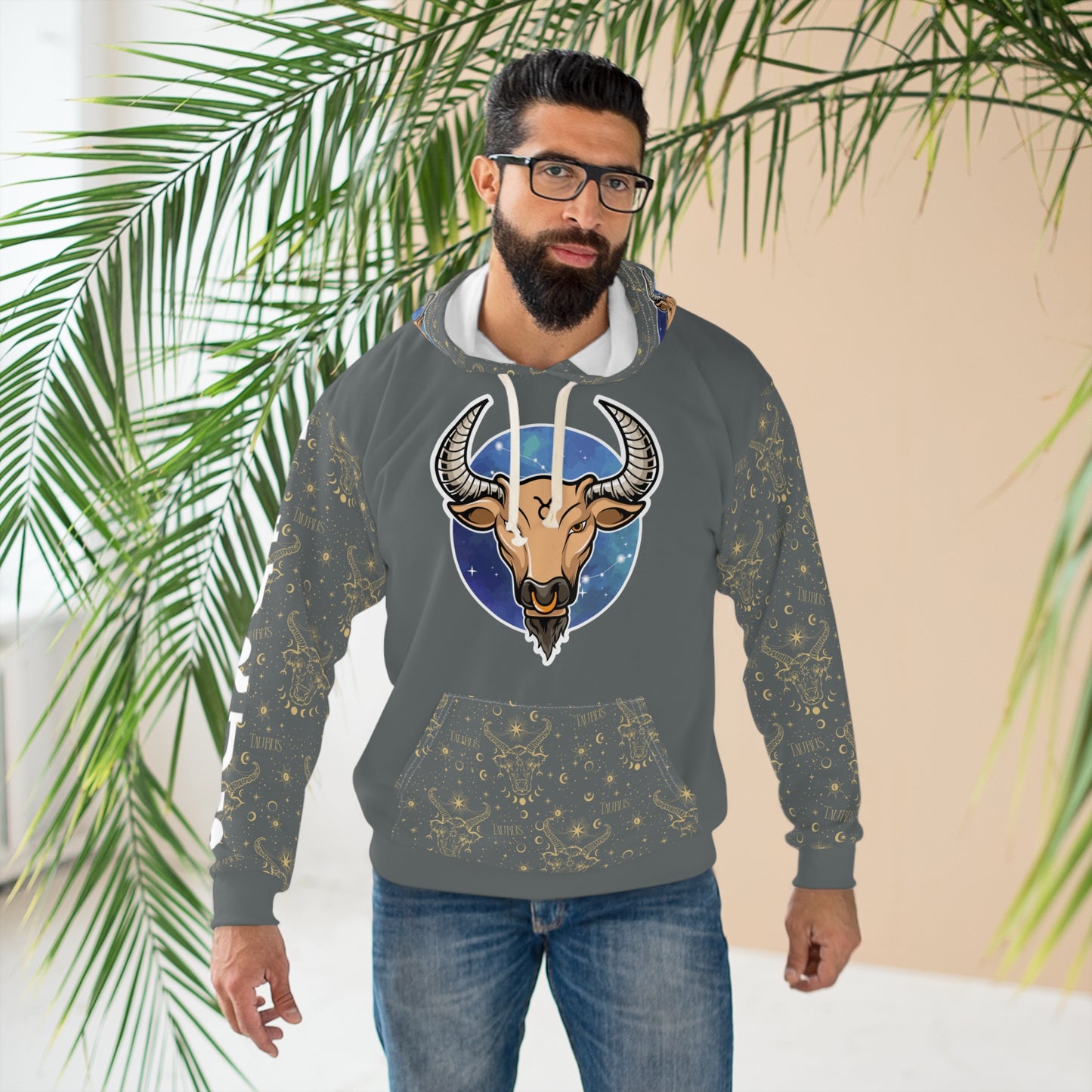 Taurus Unisex Pullover Hoodie (Dark Grey)