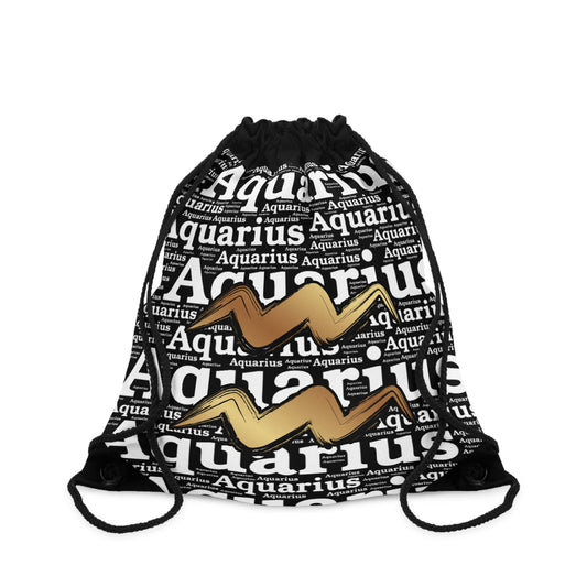 Aquarius Zodiac Drawstring Bag