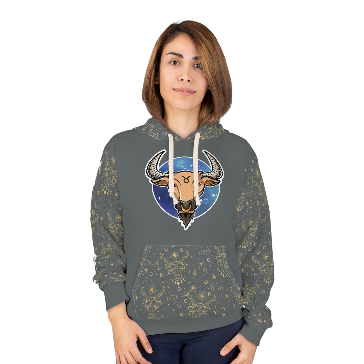 Taurus Unisex Pullover Hoodie (Dark Grey)