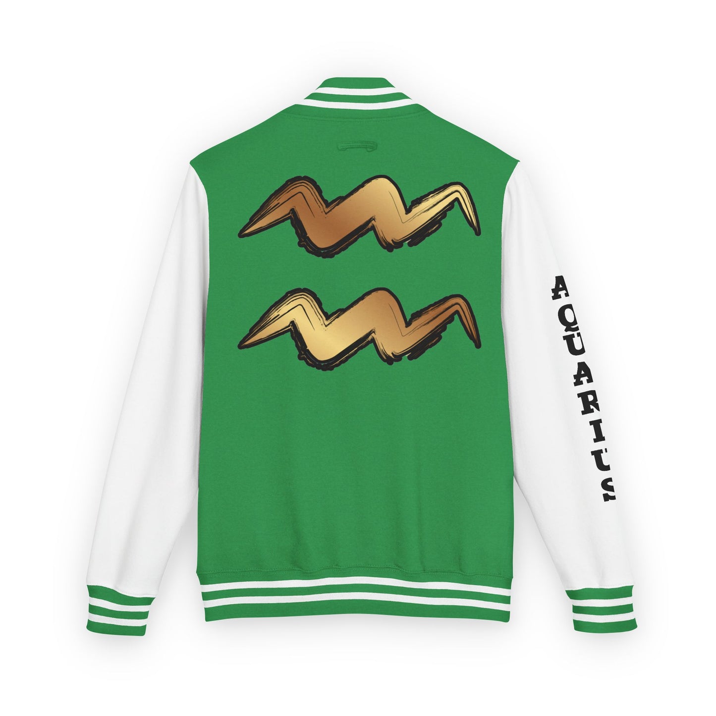 Unisex Heavyweight Aquarian Letterman Jacket, Personalized Varsity Style, Gift for Aquarius Birthdays, Trendy Fashion Statement, [...]