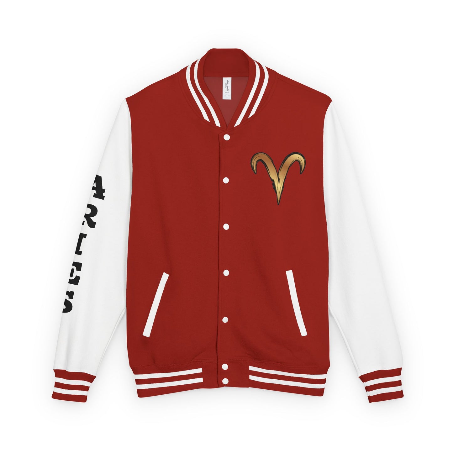 Aries Unisex Heavyweight Letterman Jacket, Zodiac Style Jacket, Astrology Apparel, Birthday Gift, Personalized Outerwear