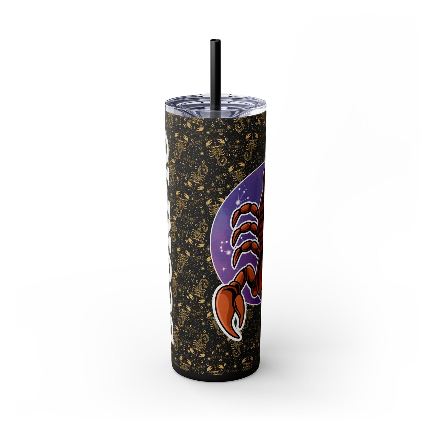 Scorpio Skinny Tumbler with Straw, 20oz