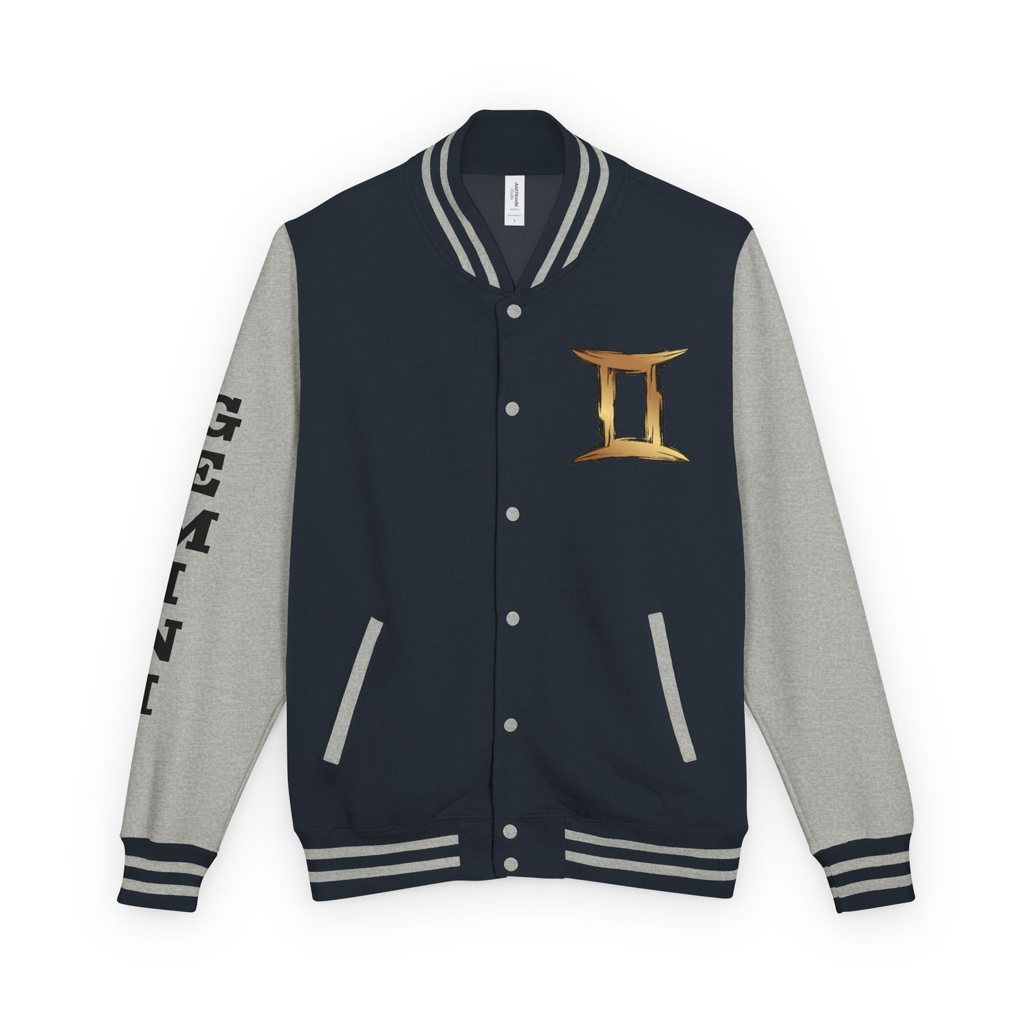 Gemini Heavyweight Letterman Jacket for Astrology Lovers, Perfect for Birthdays, Spiritual Gifts, Casual Wear, Zodiac Theme