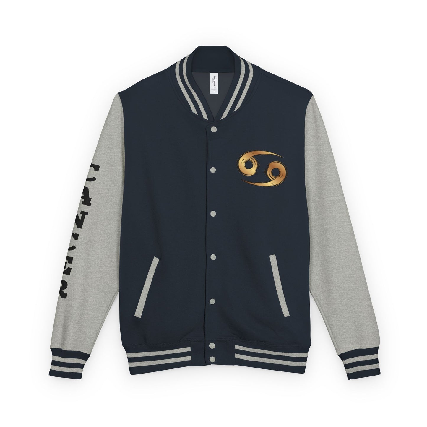Cancer Zodiac Unisex Heavyweight Letterman Jacket, Astrology Gift, Sports Jacket, Personalized Gift, Birthday Gift, Astrology Apparel