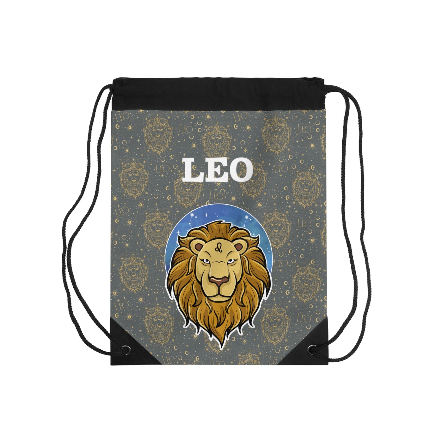 Leo Drawstring Bag (Dark Grey)