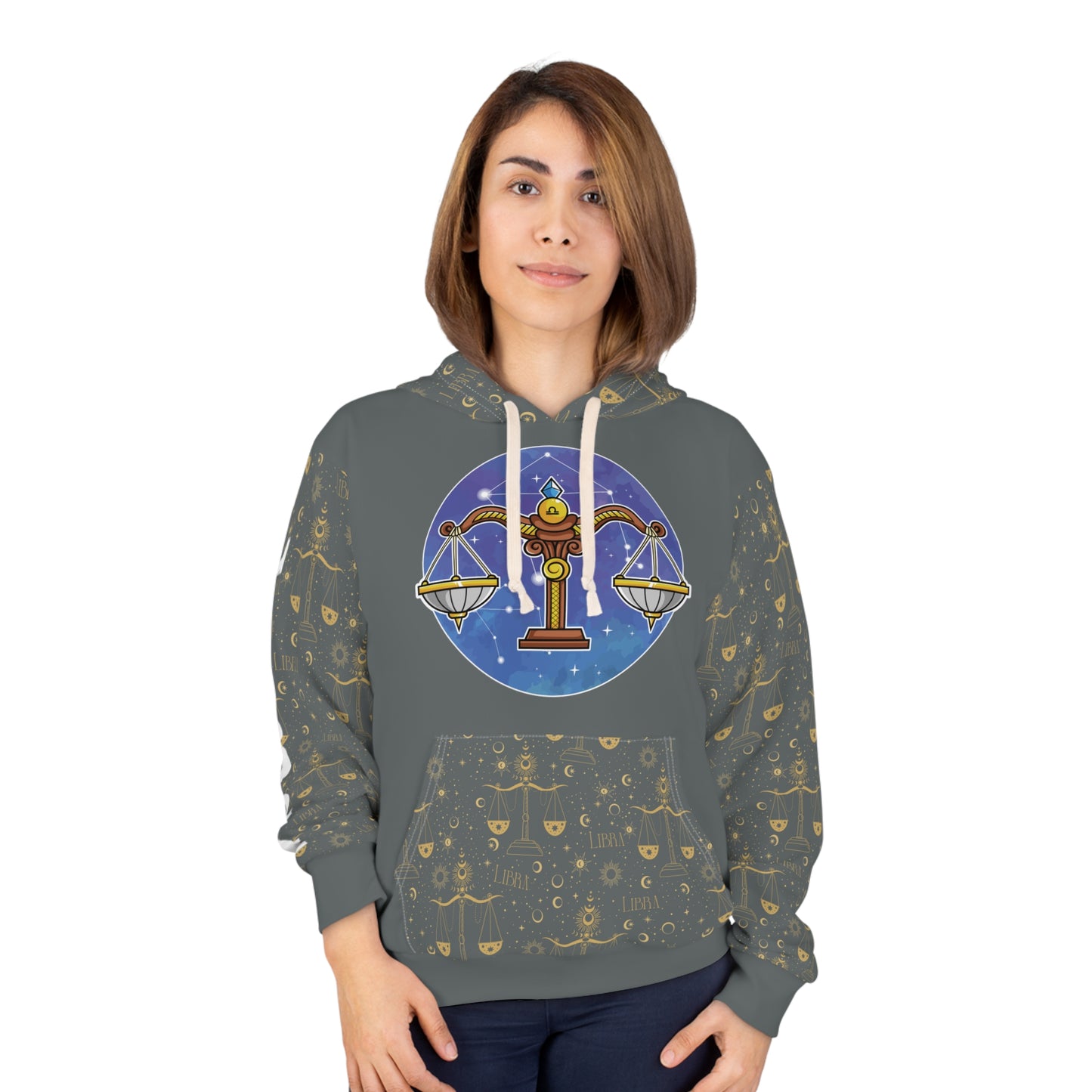 Libra Unisex Pullover Hoodie (Dark Grey)