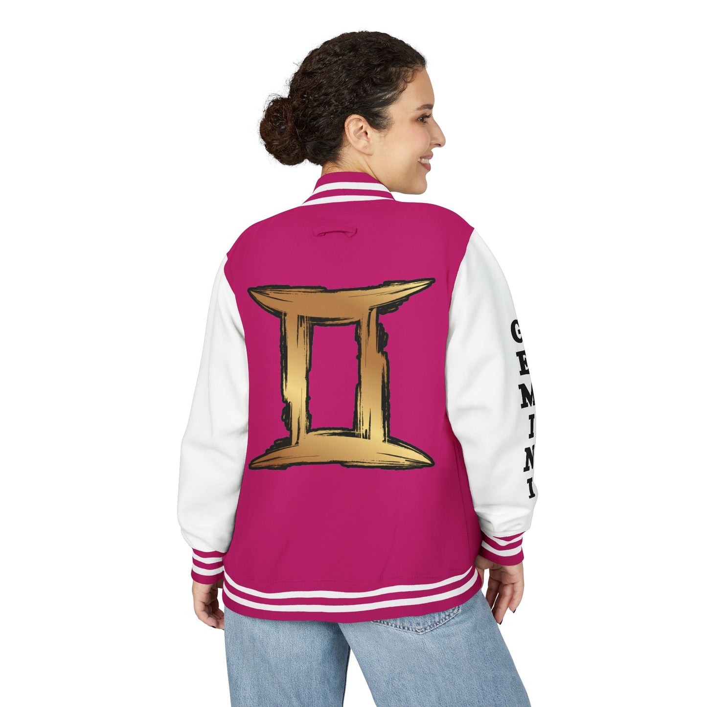 Gemini Heavyweight Letterman Jacket for Astrology Lovers, Perfect for Birthdays, Spiritual Gifts, Casual Wear, Zodiac Theme