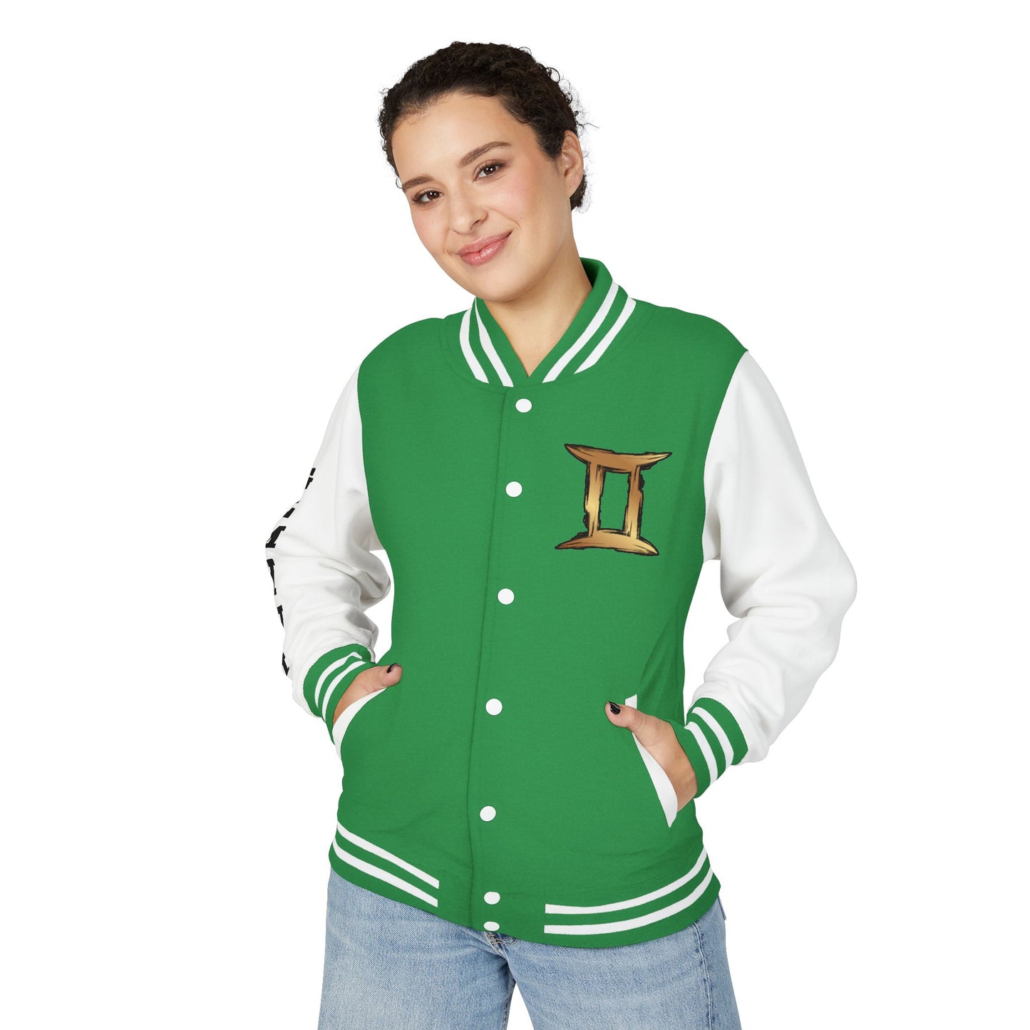 Gemini Heavyweight Letterman Jacket for Astrology Lovers, Perfect for Birthdays, Spiritual Gifts, Casual Wear, Zodiac Theme