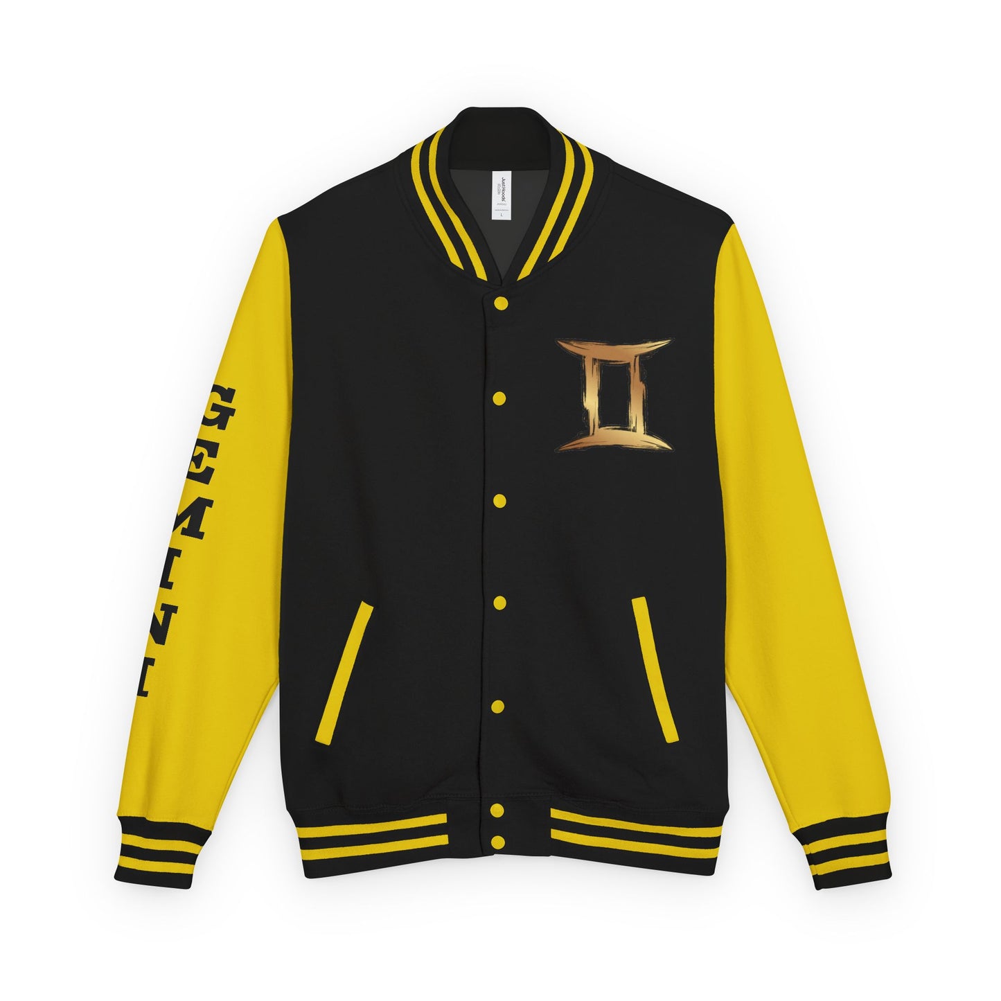 Gemini Heavyweight Letterman Jacket for Astrology Lovers, Perfect for Birthdays, Spiritual Gifts, Casual Wear, Zodiac Theme