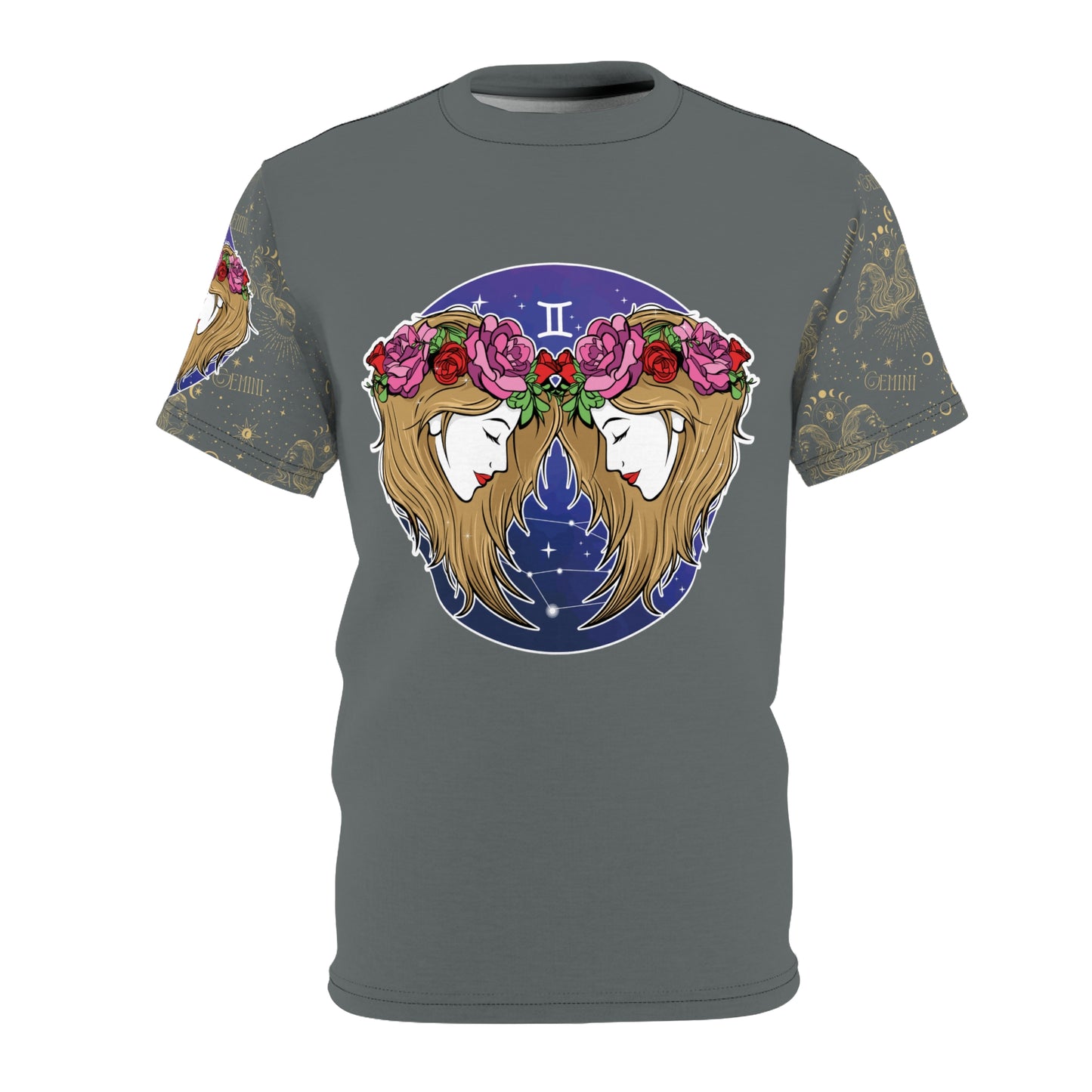 Gemini Unisex Cut & Sew Tee (Dark Grey)