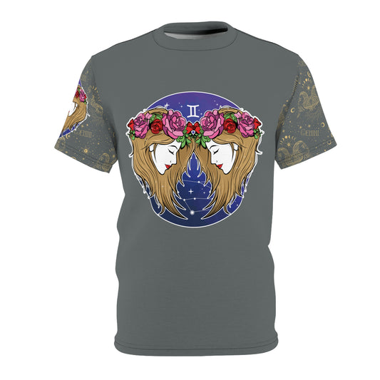 Gemini Unisex Cut & Sew Tee (Dark Grey)