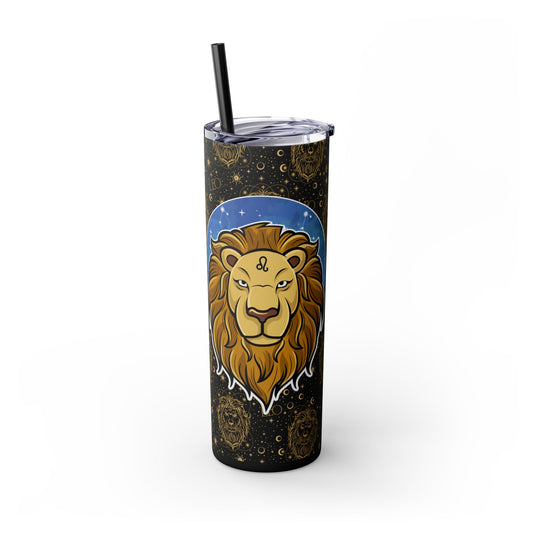 Leo Skinny Tumbler with Straw, 20oz
