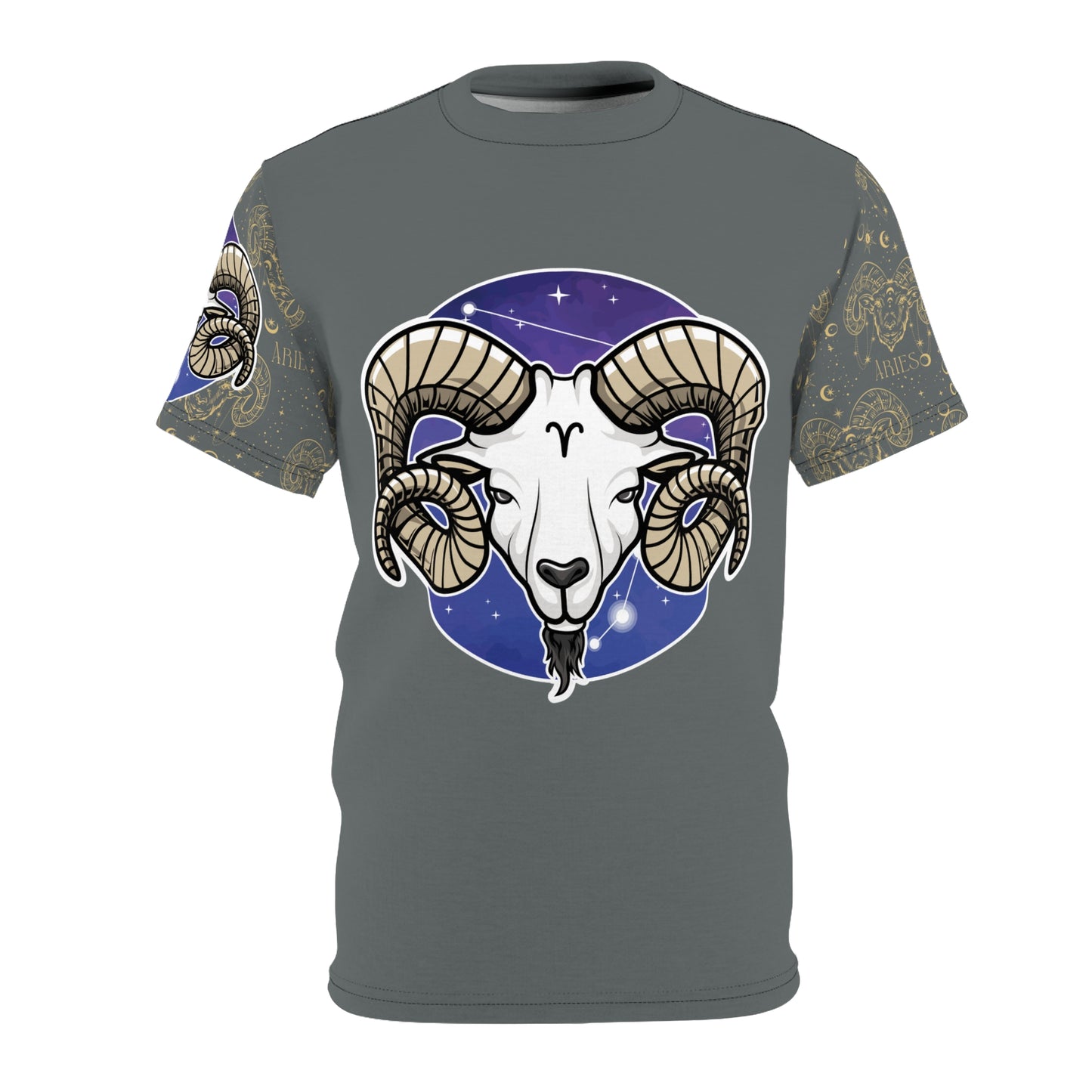 Aries Unisex Cut & Sew Tee (Dark Grey)