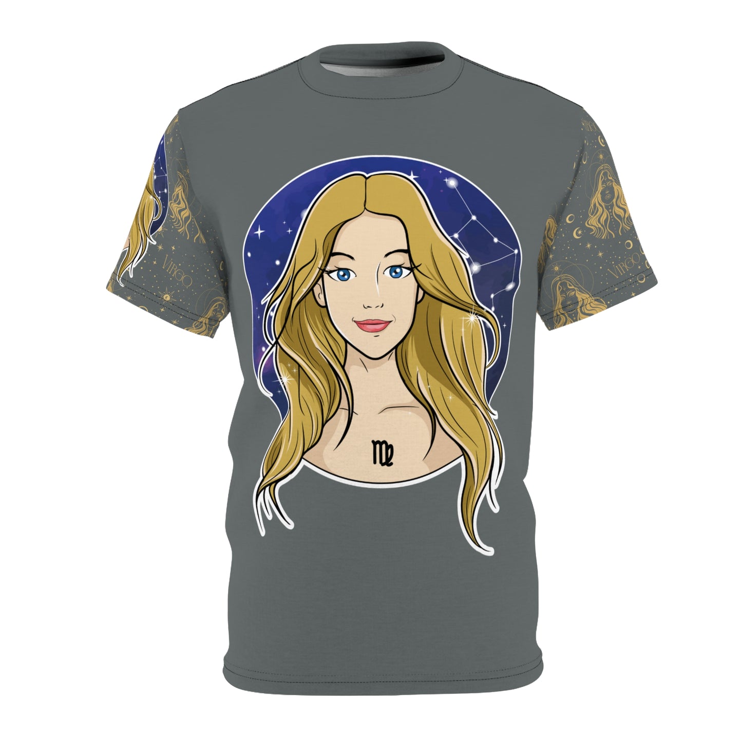Virgo Unisex Cut & Sew Tee (Dark Grey)