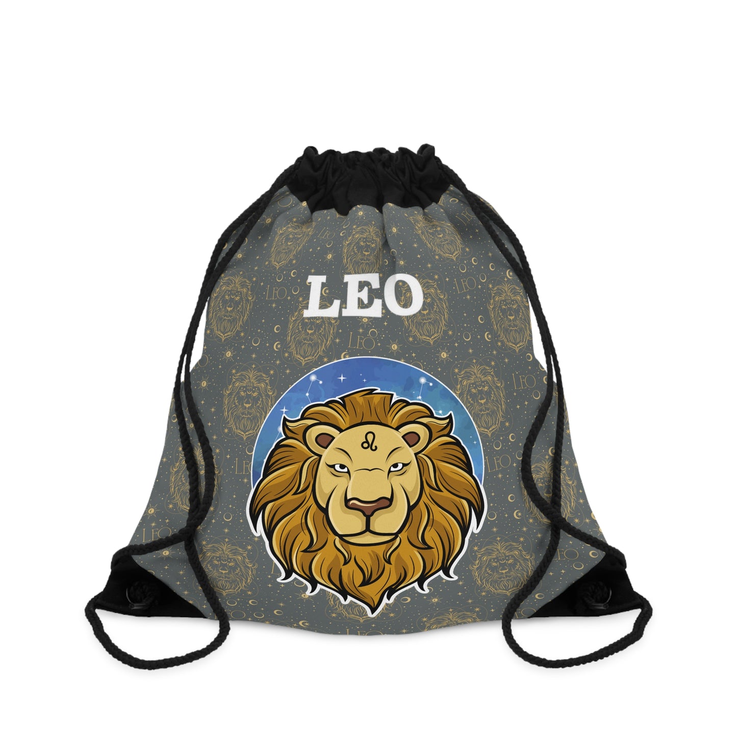 Leo Drawstring Bag (Dark Grey)