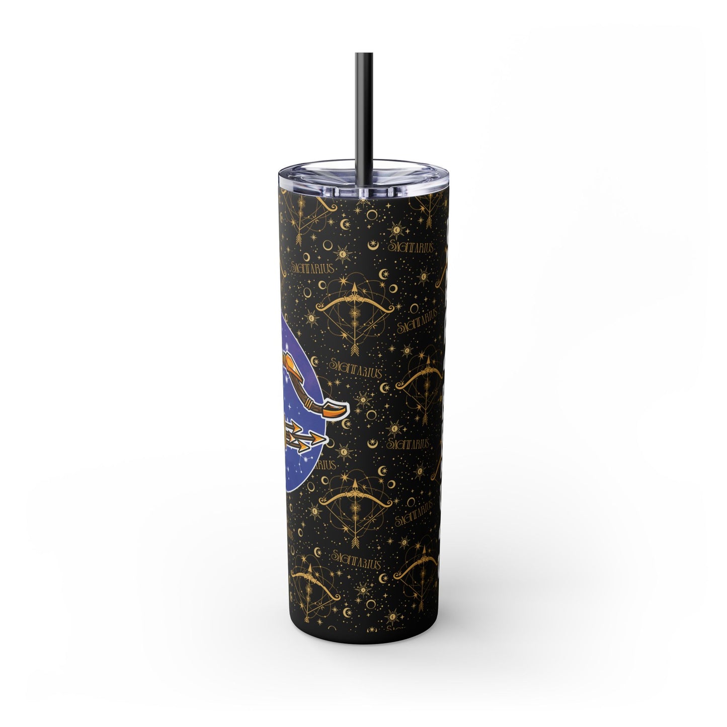 Sagittarius Skinny Tumbler with Straw, 20oz