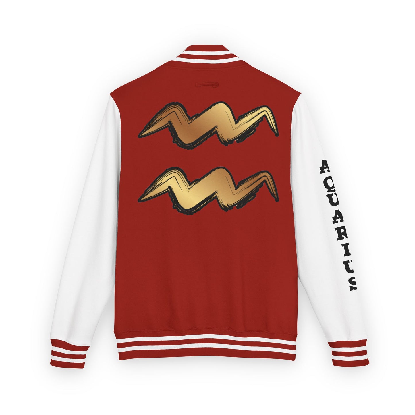 Unisex Heavyweight Aquarian Letterman Jacket, Personalized Varsity Style, Gift for Aquarius Birthdays, Trendy Fashion Statement, [...]