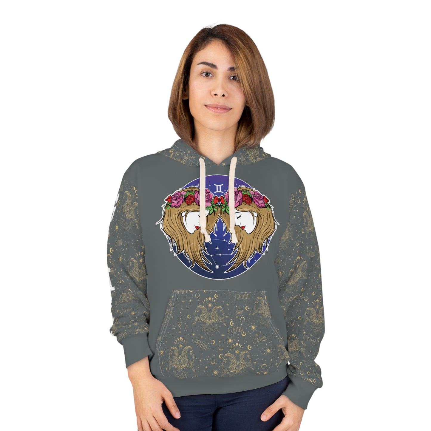 Gemini Unisex Pullover Hoodie (Dark Grey)
