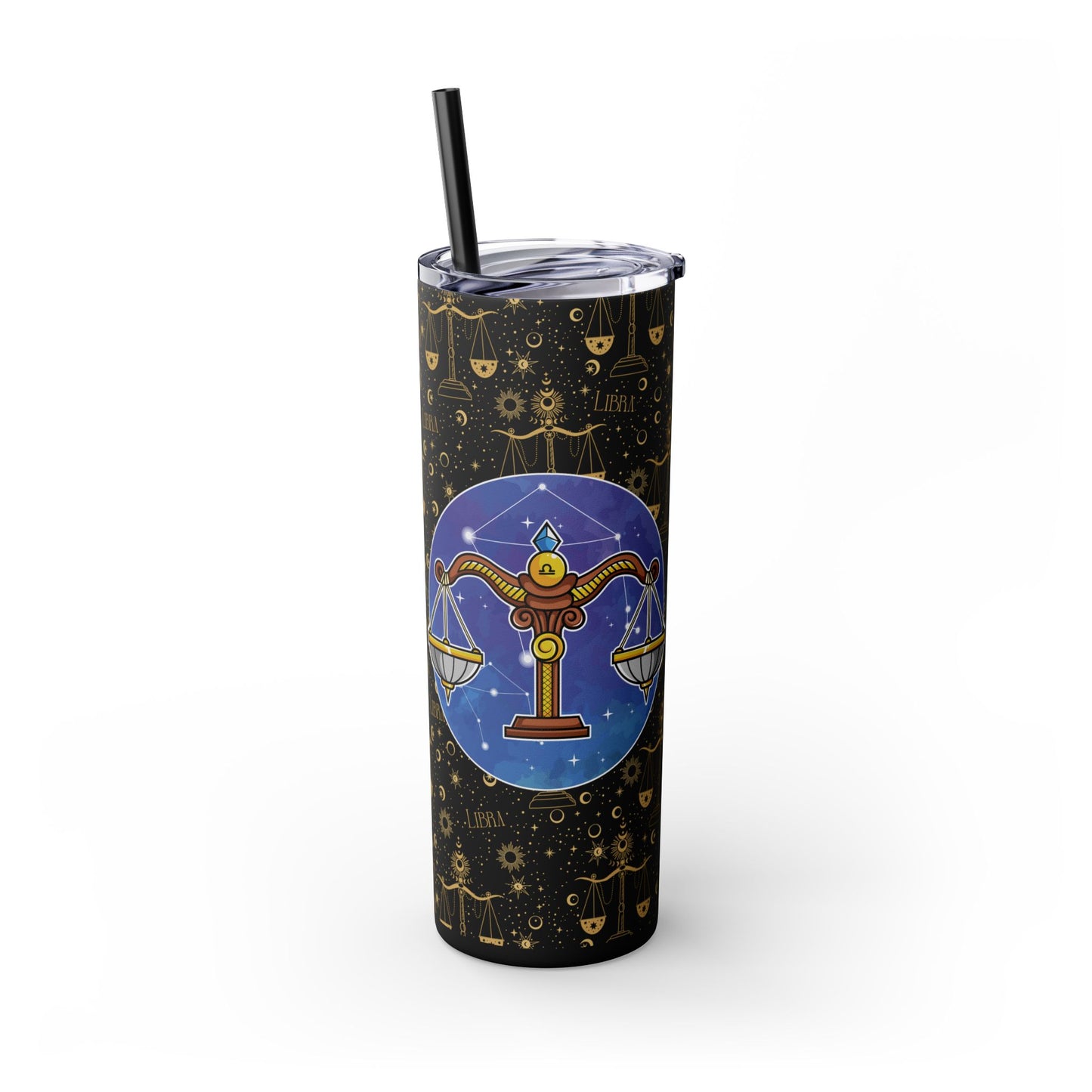 Libra Skinny Tumbler with Straw, 20oz