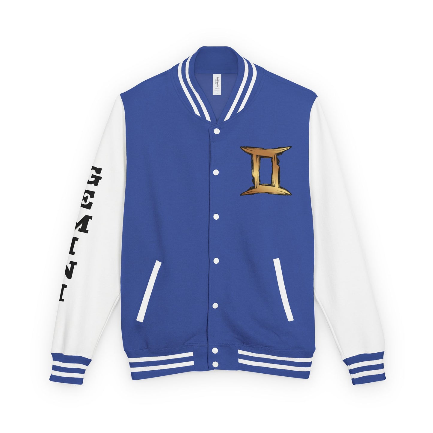 Gemini Heavyweight Letterman Jacket for Astrology Lovers, Perfect for Birthdays, Spiritual Gifts, Casual Wear, Zodiac Theme