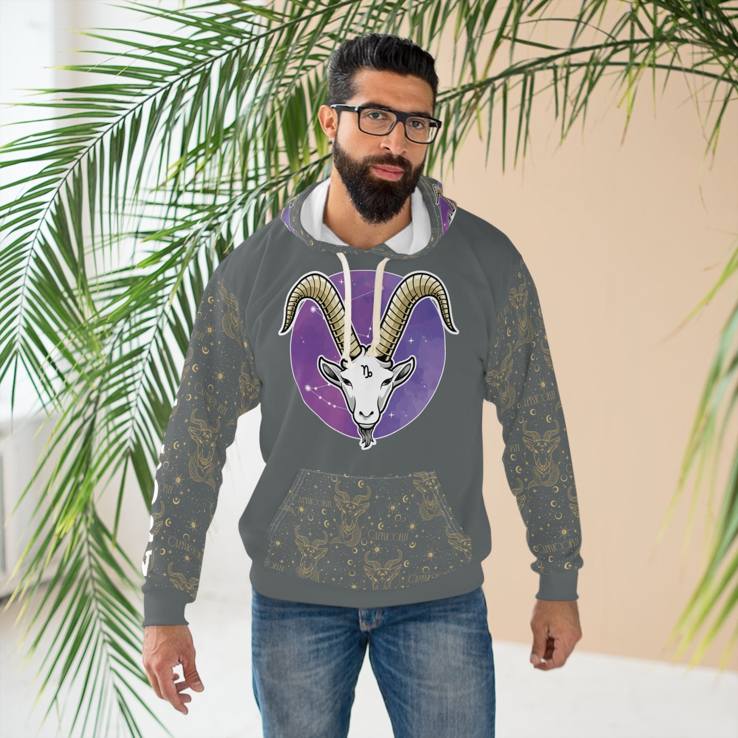 Capricorn Unisex Pullover Hoodie (Dark Grey)