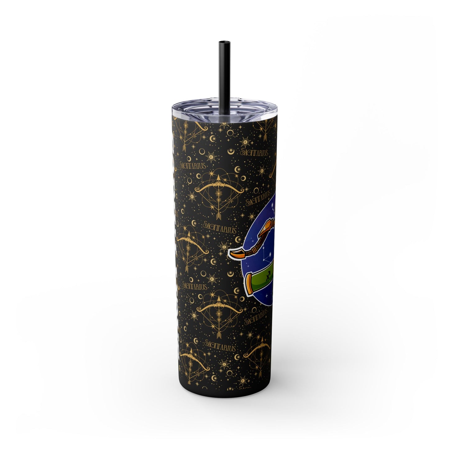 Sagittarius Skinny Tumbler with Straw, 20oz