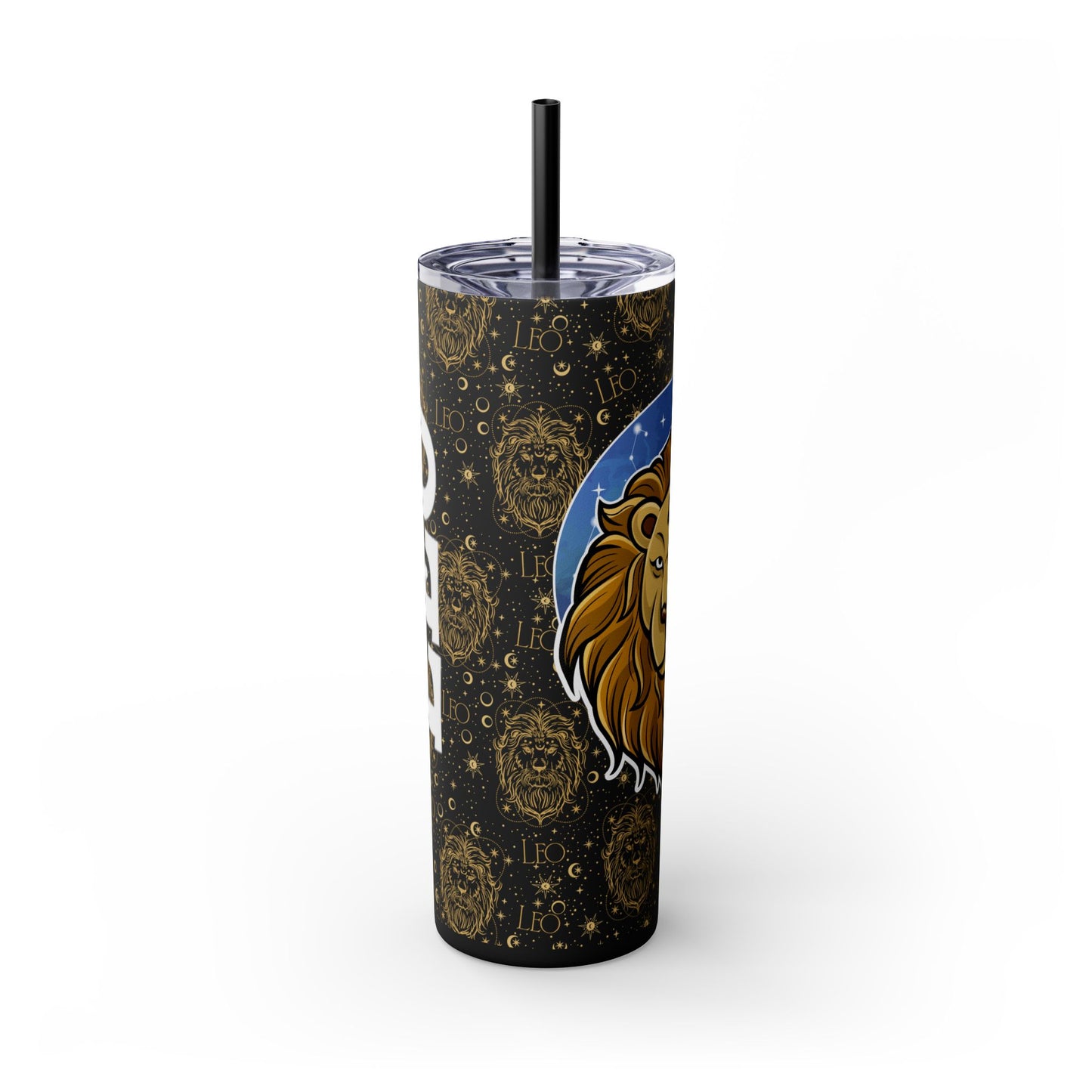 Leo Skinny Tumbler with Straw, 20oz