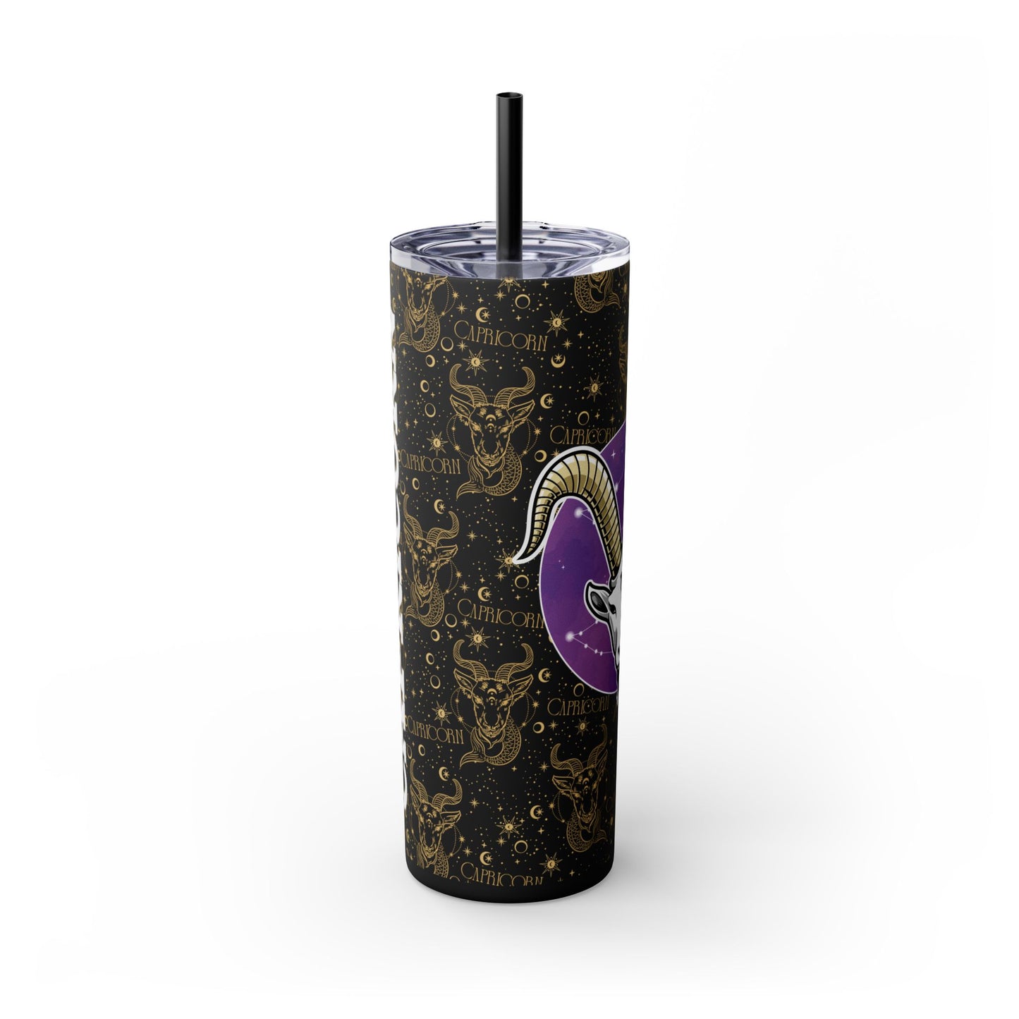 Capricorn Skinny Tumbler with Straw, 20oz