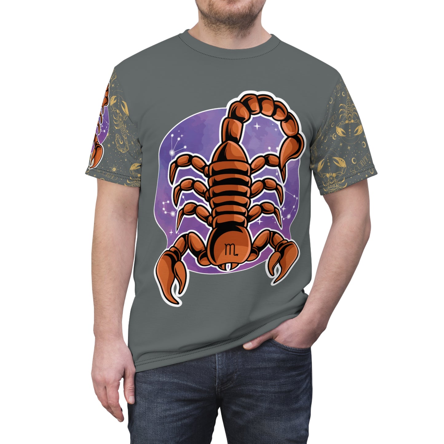 Scorpio Unisex Cut & Sew Tee (Dark Grey)
