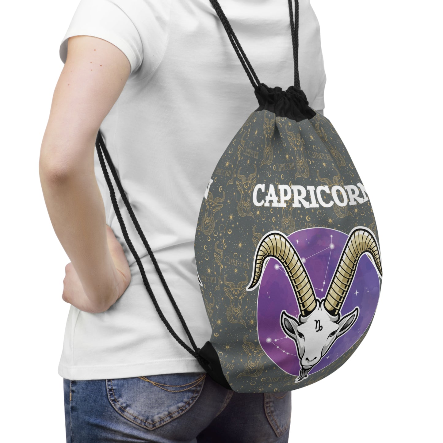 Capricorn Drawstring Bag (Dark Grey)