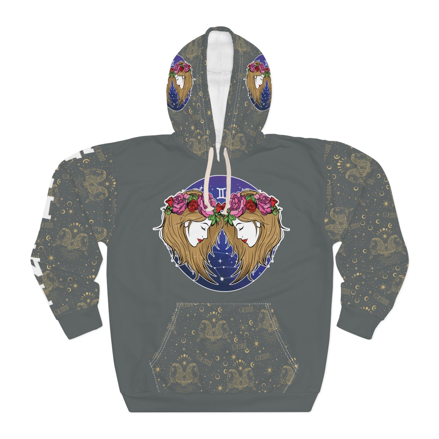 Gemini Unisex Pullover Hoodie (Dark Grey)
