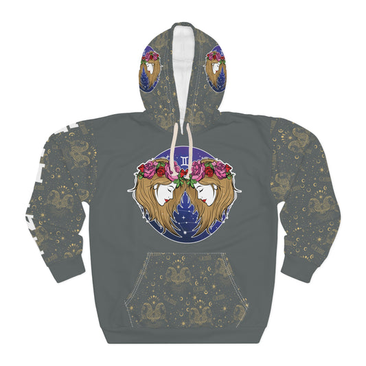 Gemini Unisex Pullover Hoodie (Dark Grey)