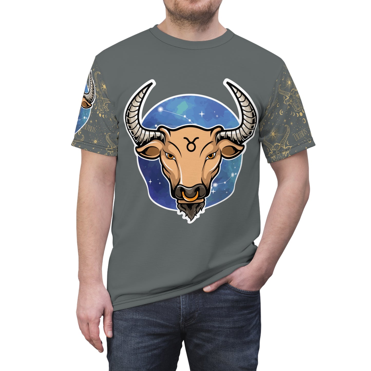 Taurus  Unisex Cut & Sew Tee (Dark Grey)