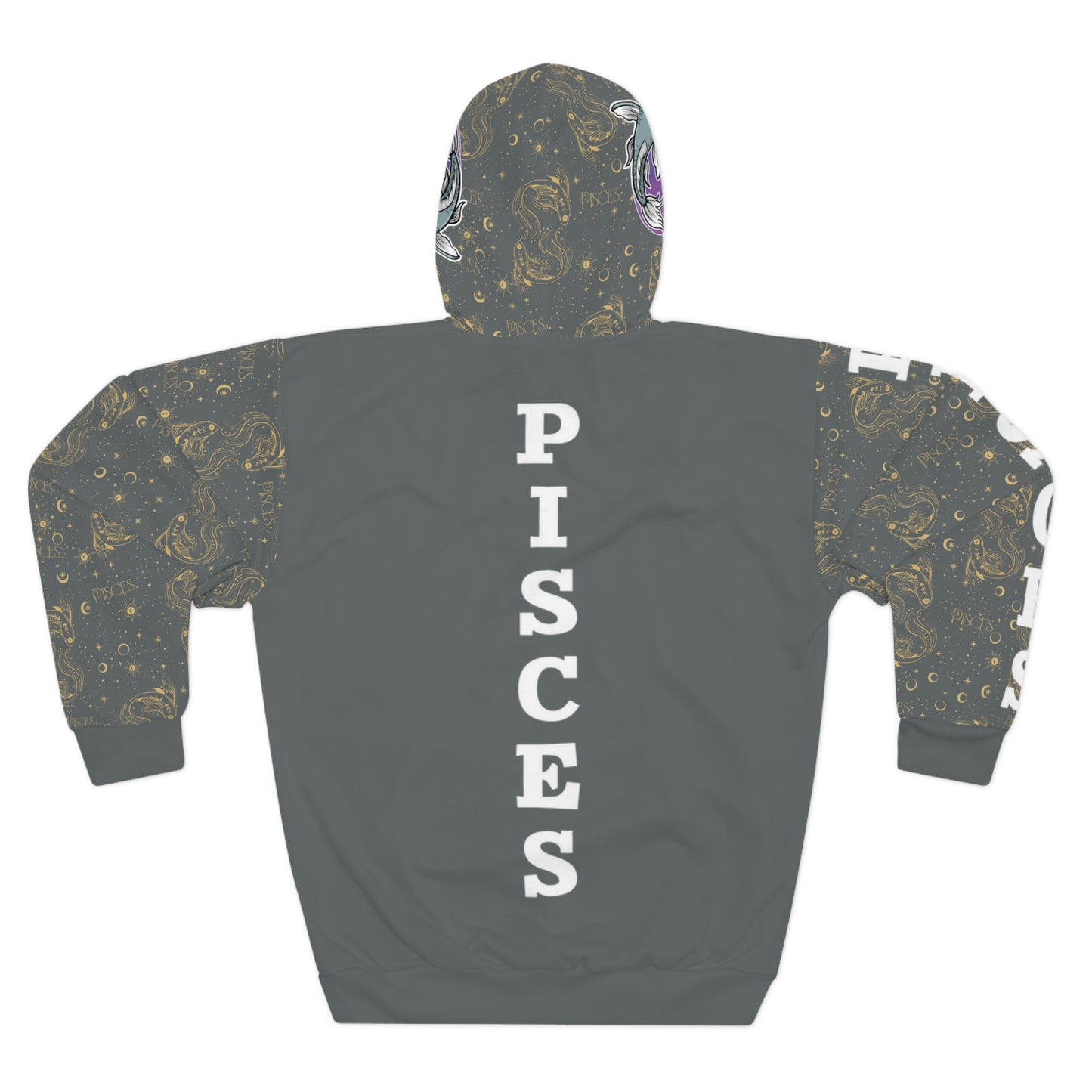 Pisces Unisex Pullover Hoodie (Dark Grey)