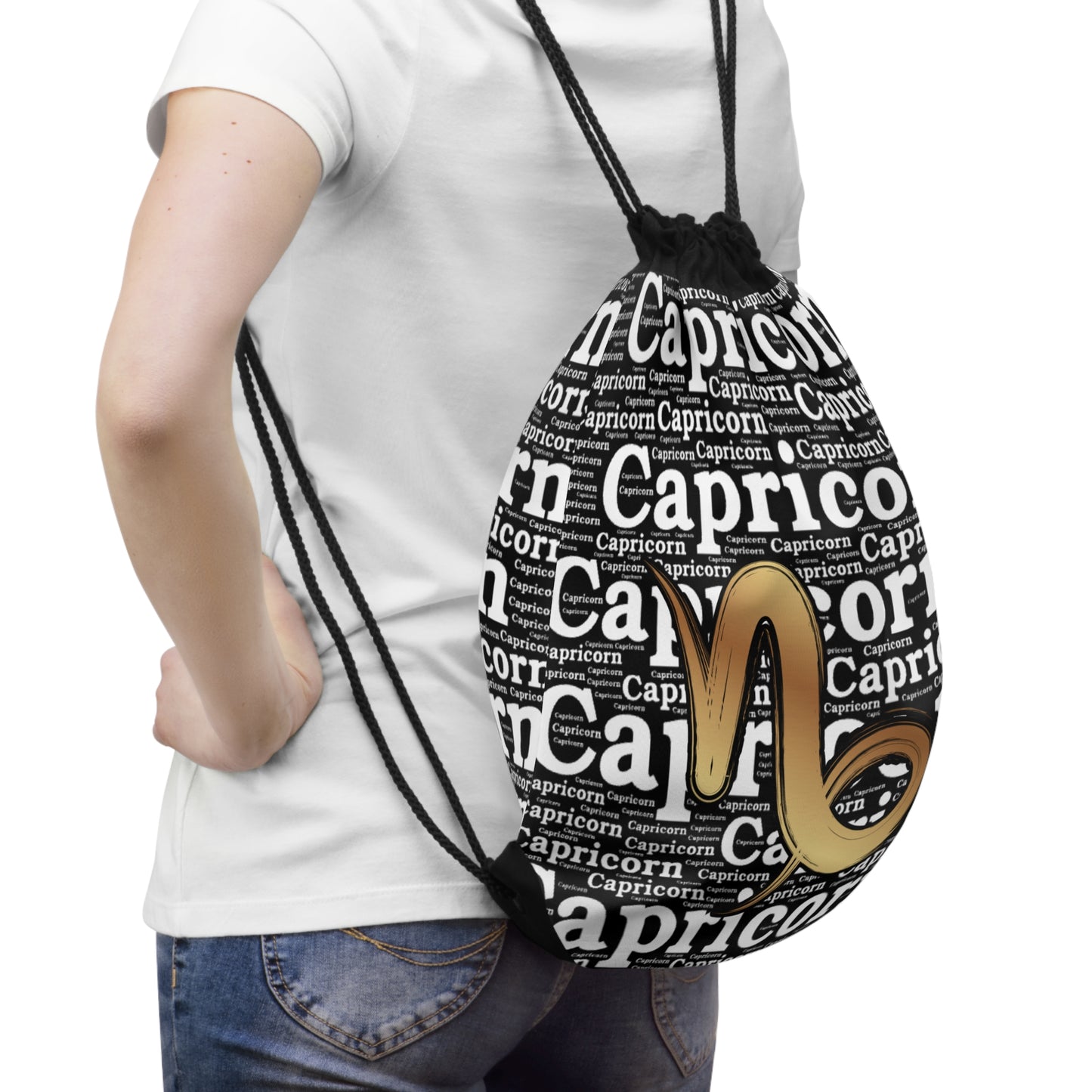 Capricorn Zodiac Drawstring Bag