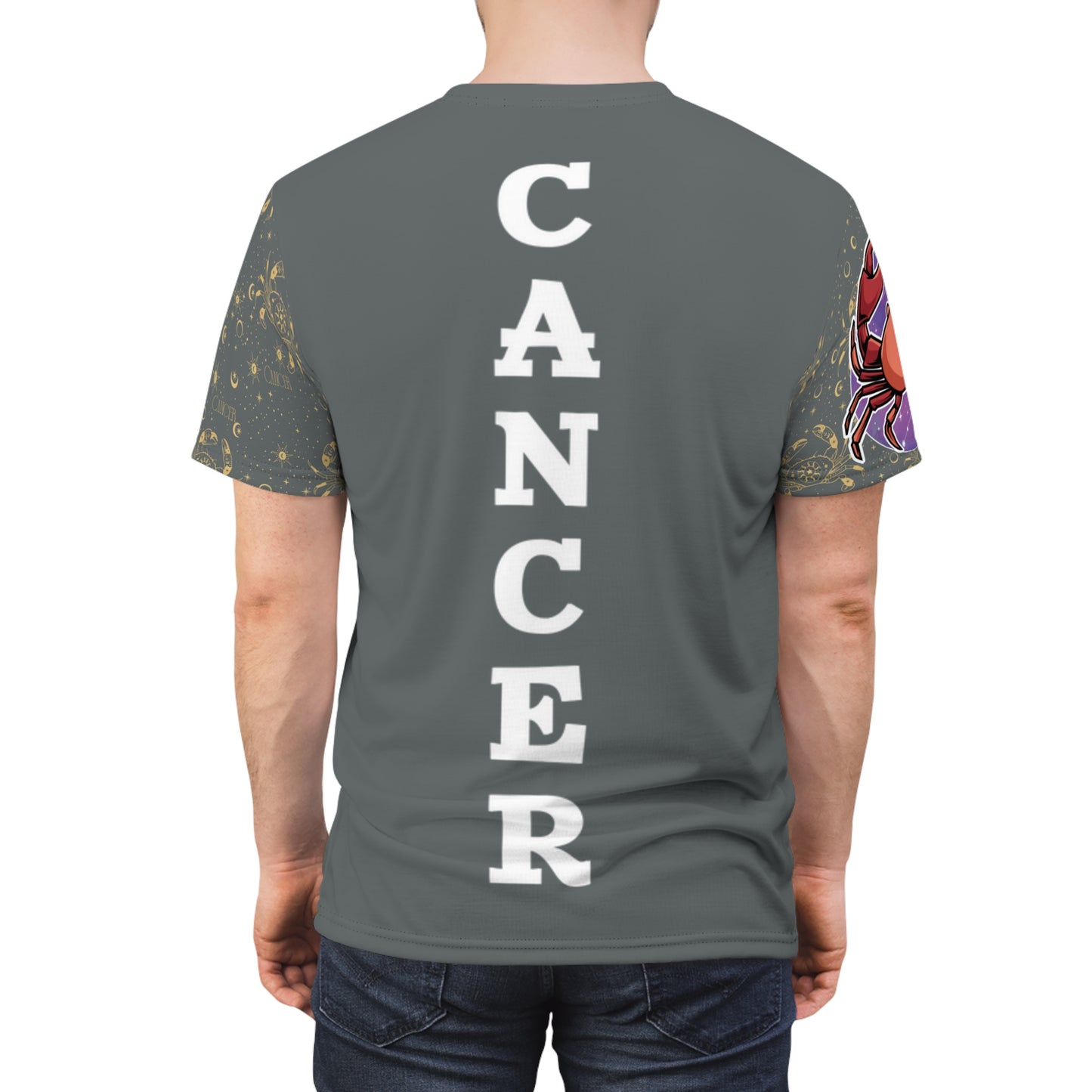 Cancer Unisex Cut & Sew Tee (Dark Grey)
