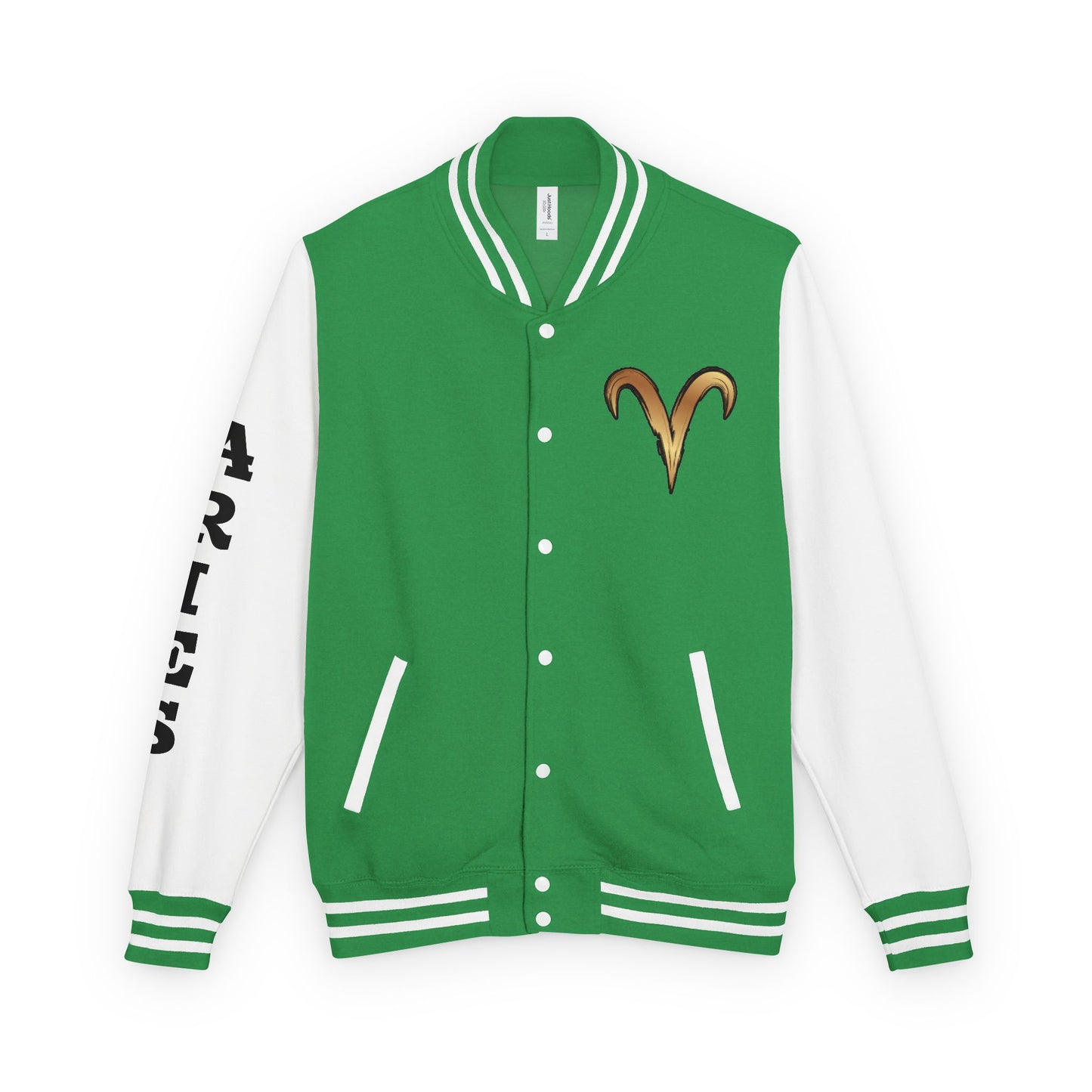 Aries Unisex Heavyweight Letterman Jacket, Zodiac Style Jacket, Astrology Apparel, Birthday Gift, Personalized Outerwear