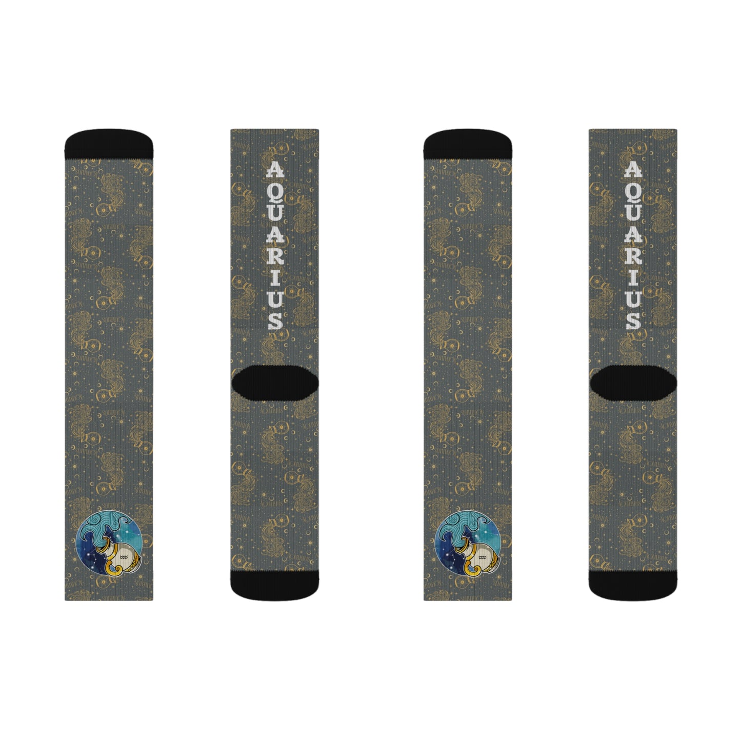 Aquarius Socks (Dark Grey)