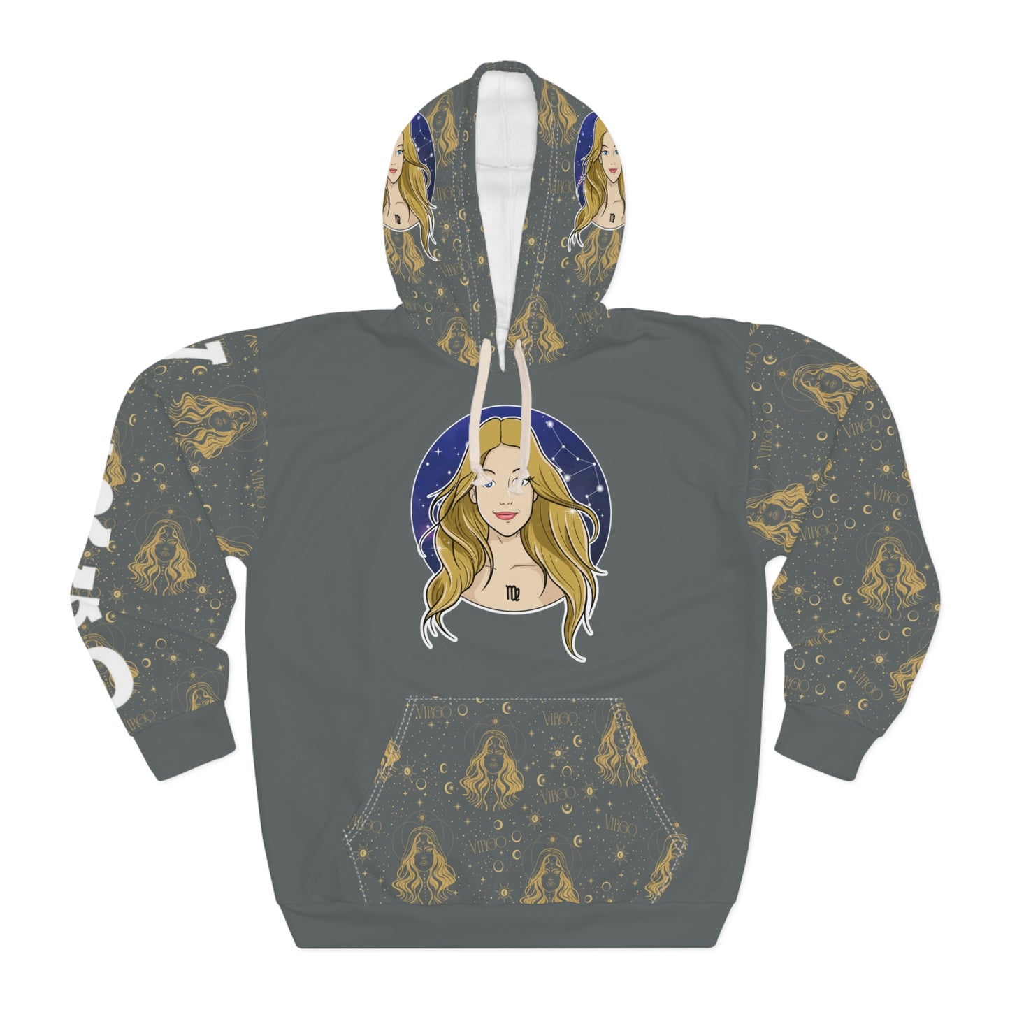 Virgo Unisex Pullover Hoodie (Dark Grey)