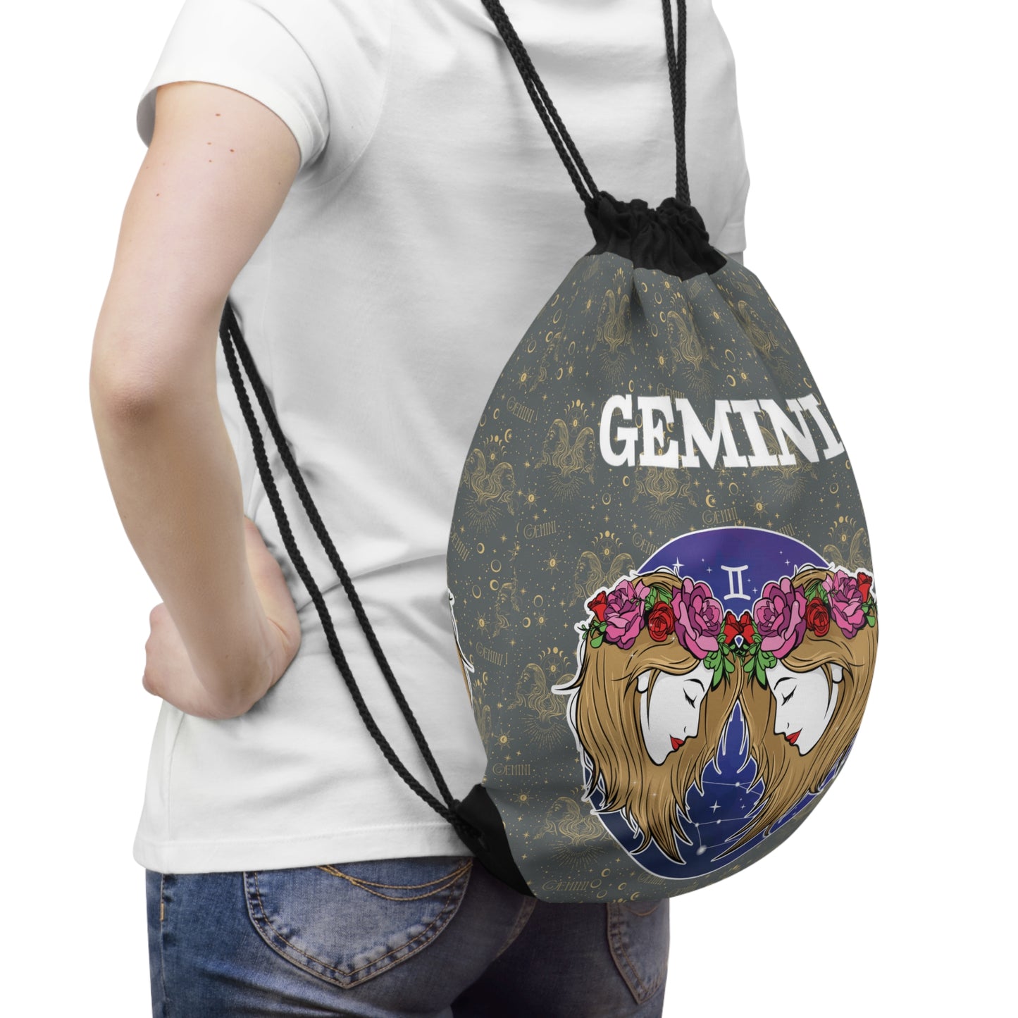 Gemini Drawstring Bag (Dark Grey)
