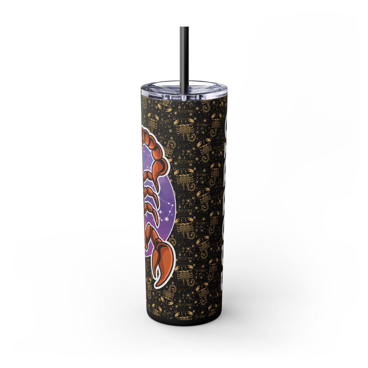 Scorpio Skinny Tumbler with Straw, 20oz