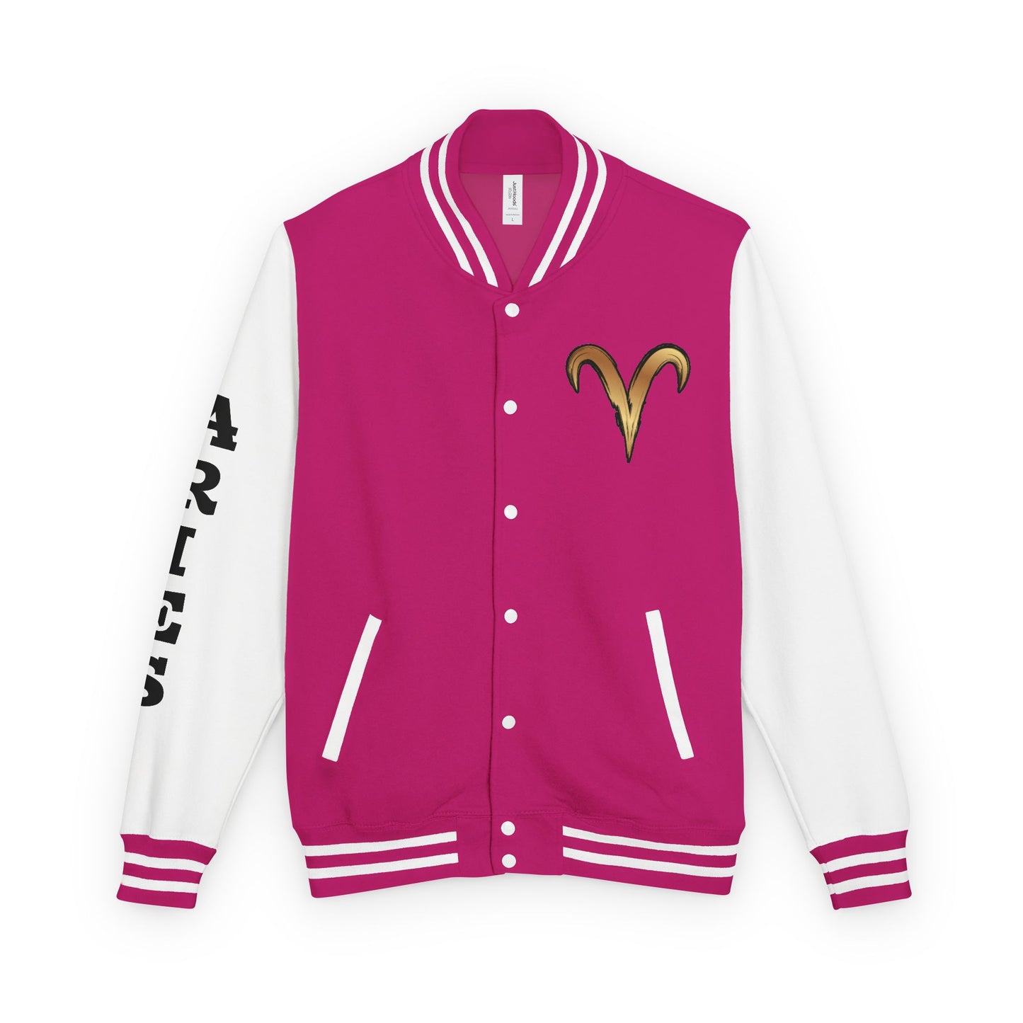 Aries Unisex Heavyweight Letterman Jacket, Zodiac Style Jacket, Astrology Apparel, Birthday Gift, Personalized Outerwear