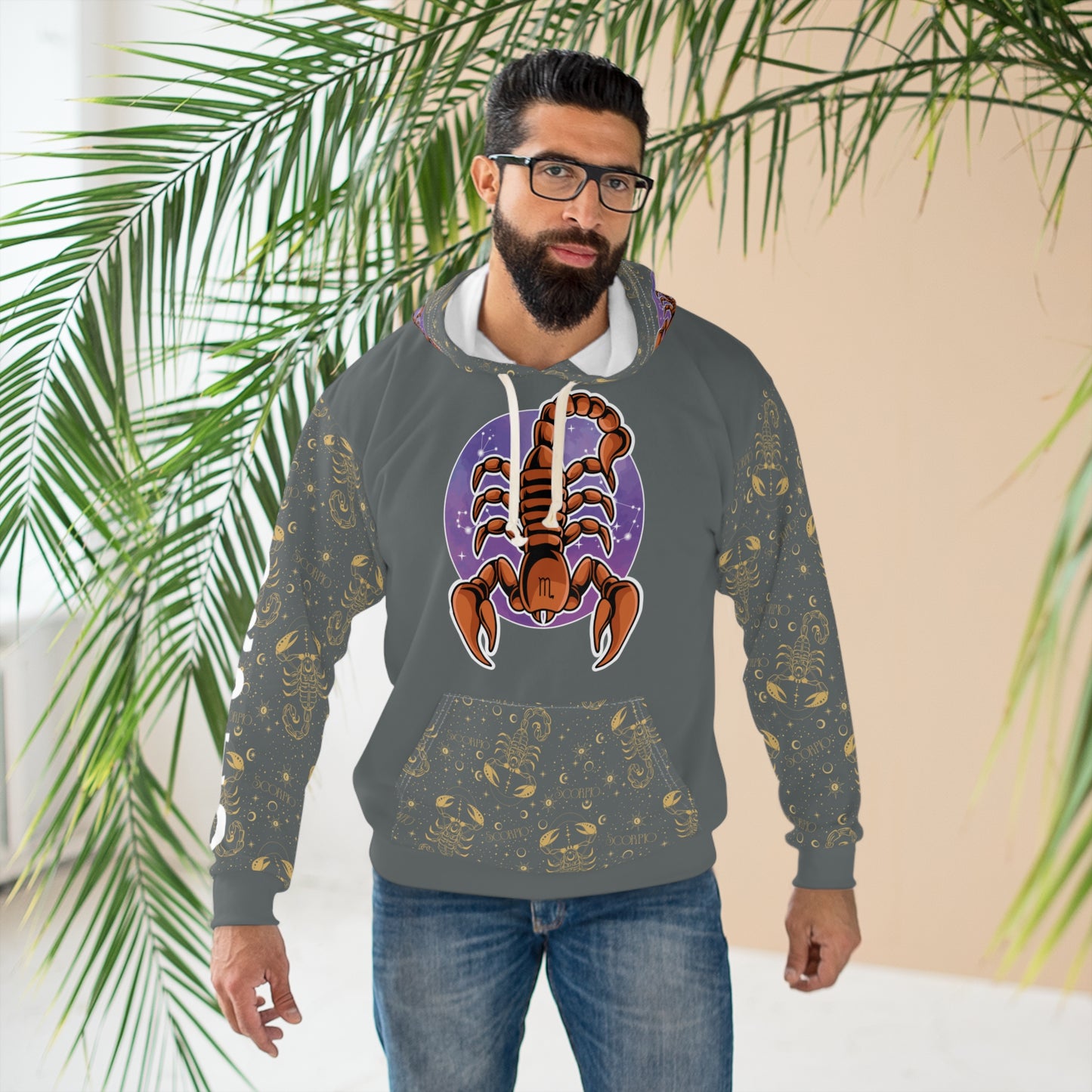 Scorpio Unisex Pullover Hoodie (Dark Grey)